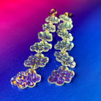 Iridescent Cloud Shimmer Statement Earrings
