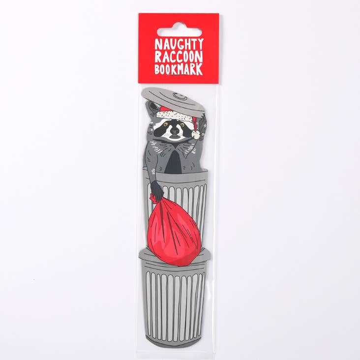 Naughty Christmas Raccoon Bookmark (it's die cut!)