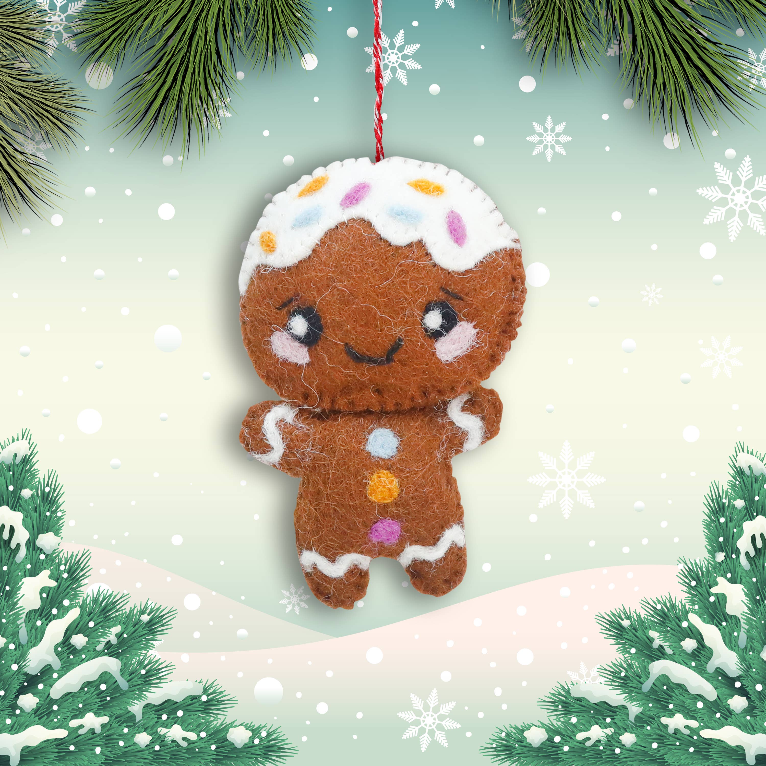 Felt Ornament Gingerbread Man