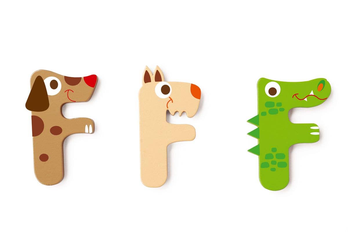 Scratch - Wooden Letter F - 3 Asstd styles