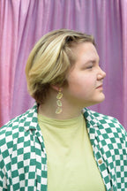 Iridescent Cloud Shimmer Statement Earrings