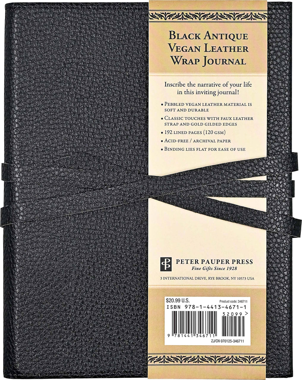 Black Leather Wrap Journal