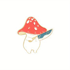 Creative Mushroom Enamel Pins for Backpacks and Clothes