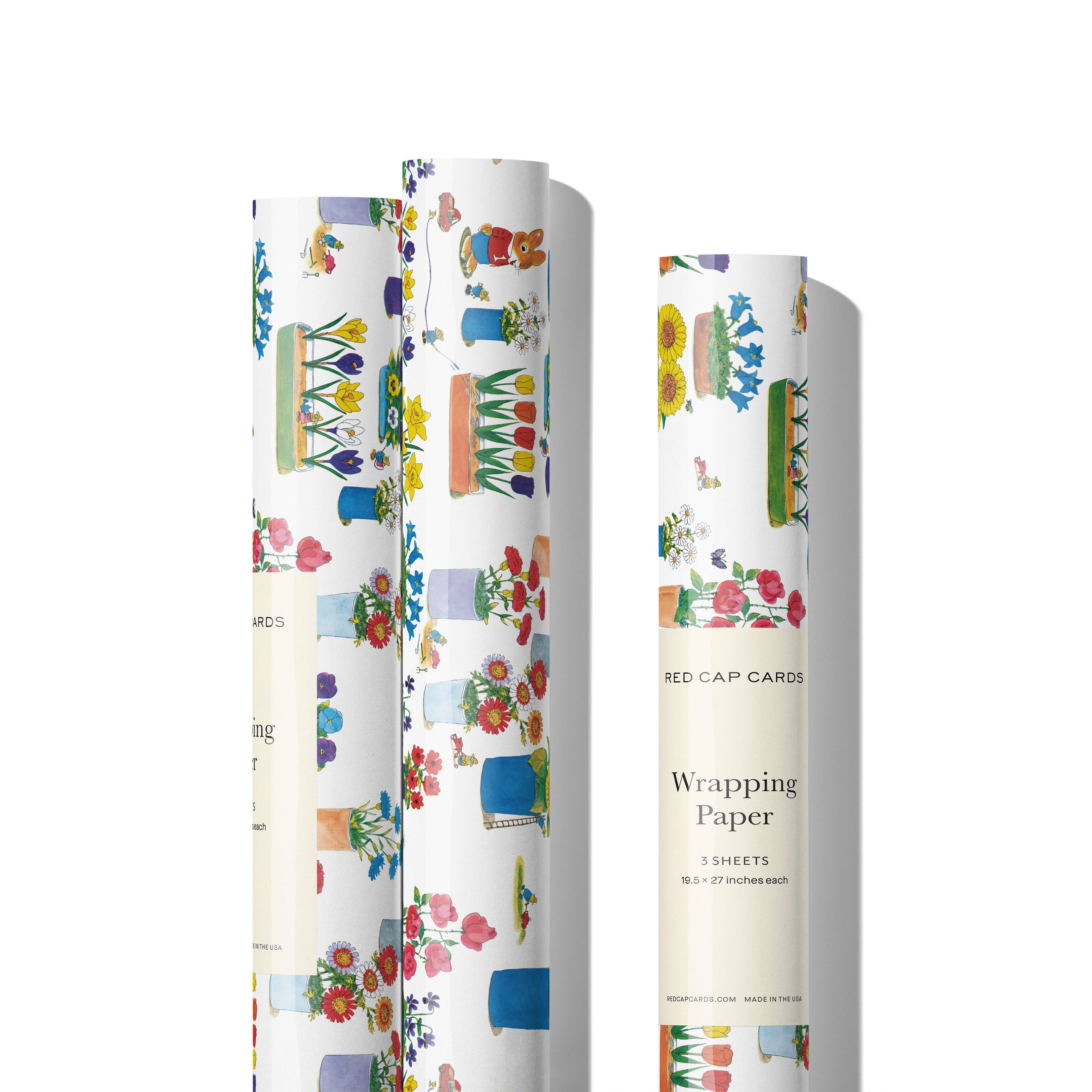 Richard Scarry Busytown Flowers wrapping paper
