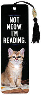 Not Meow. I'm Reading. Beaded Bookmark