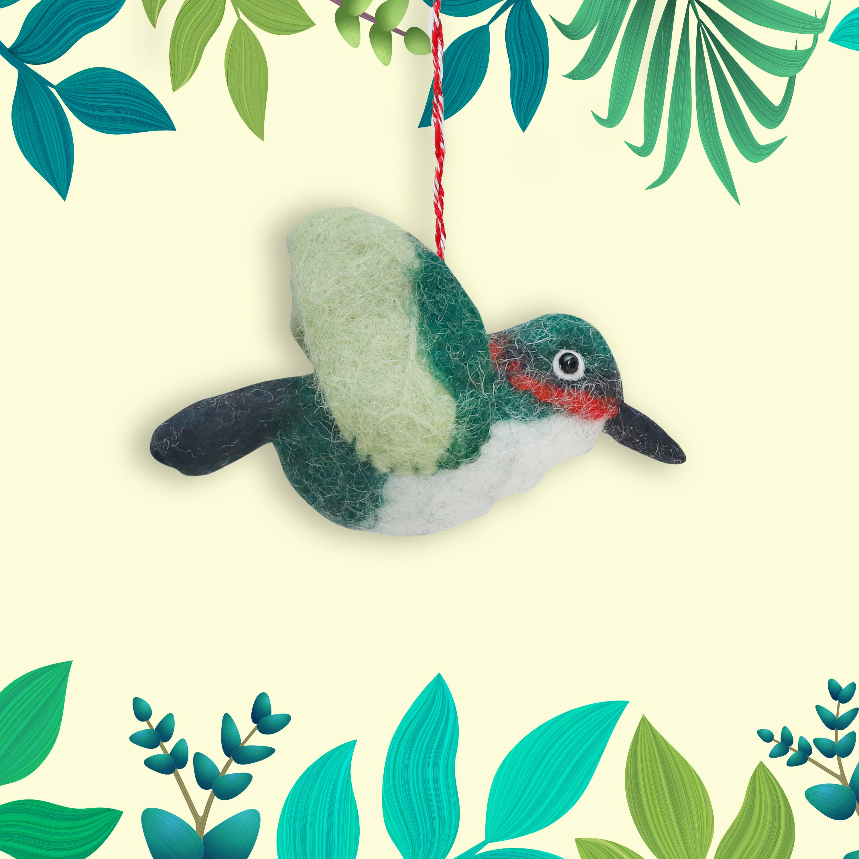 Felt Ornament Tuft Hummingbird