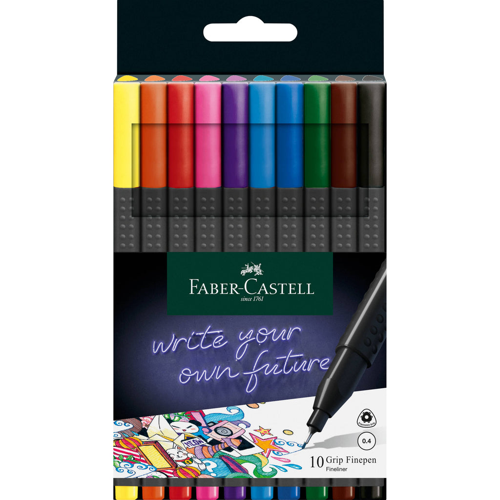 Grip Fineliner Thin Markers 10ct Set