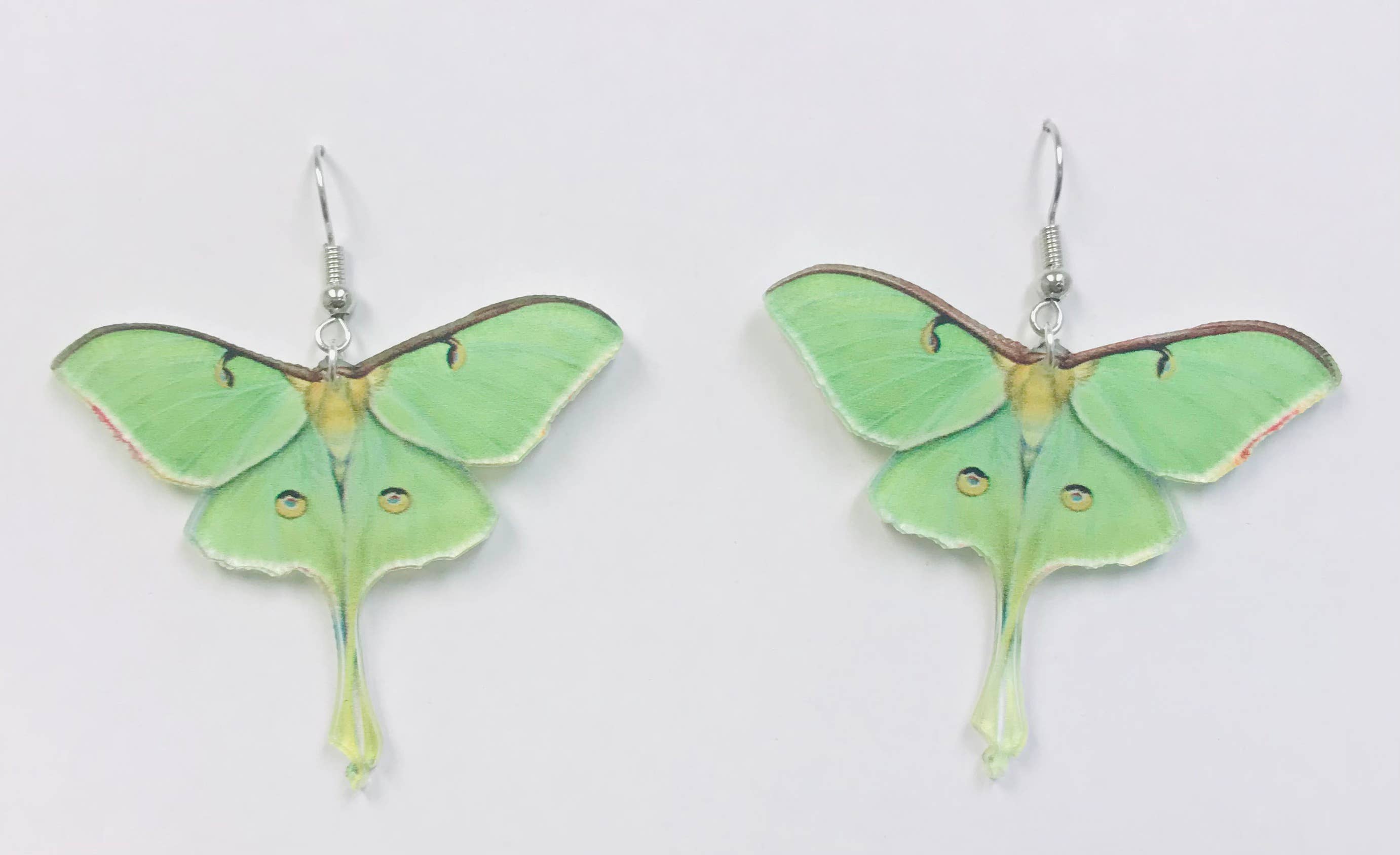 Acrylic Luna Moth Earrings Transformation, Regeneration gift