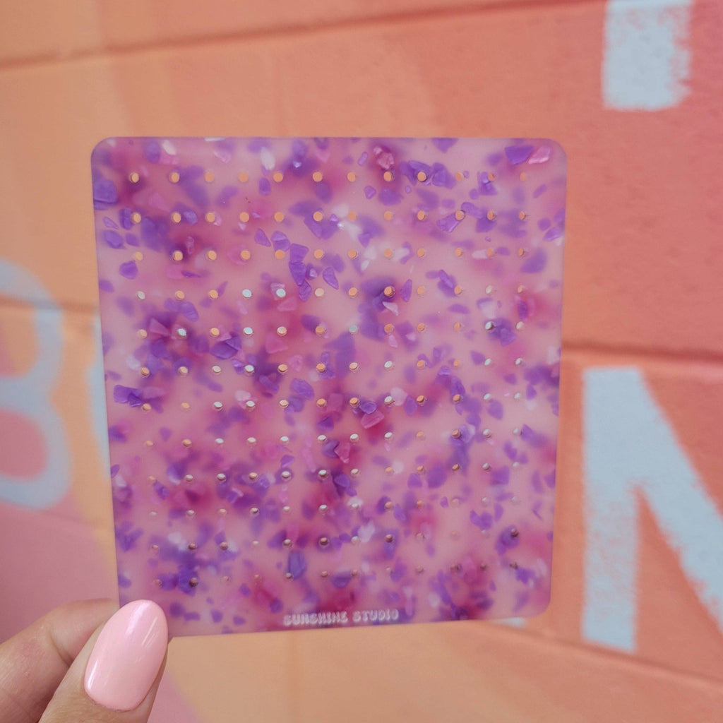 Purple Terrazzo Travel Earring Holder