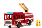 Wooden Fire Truck with Firefighters