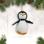 Felt Ornament Tuft Penguin Bowtie