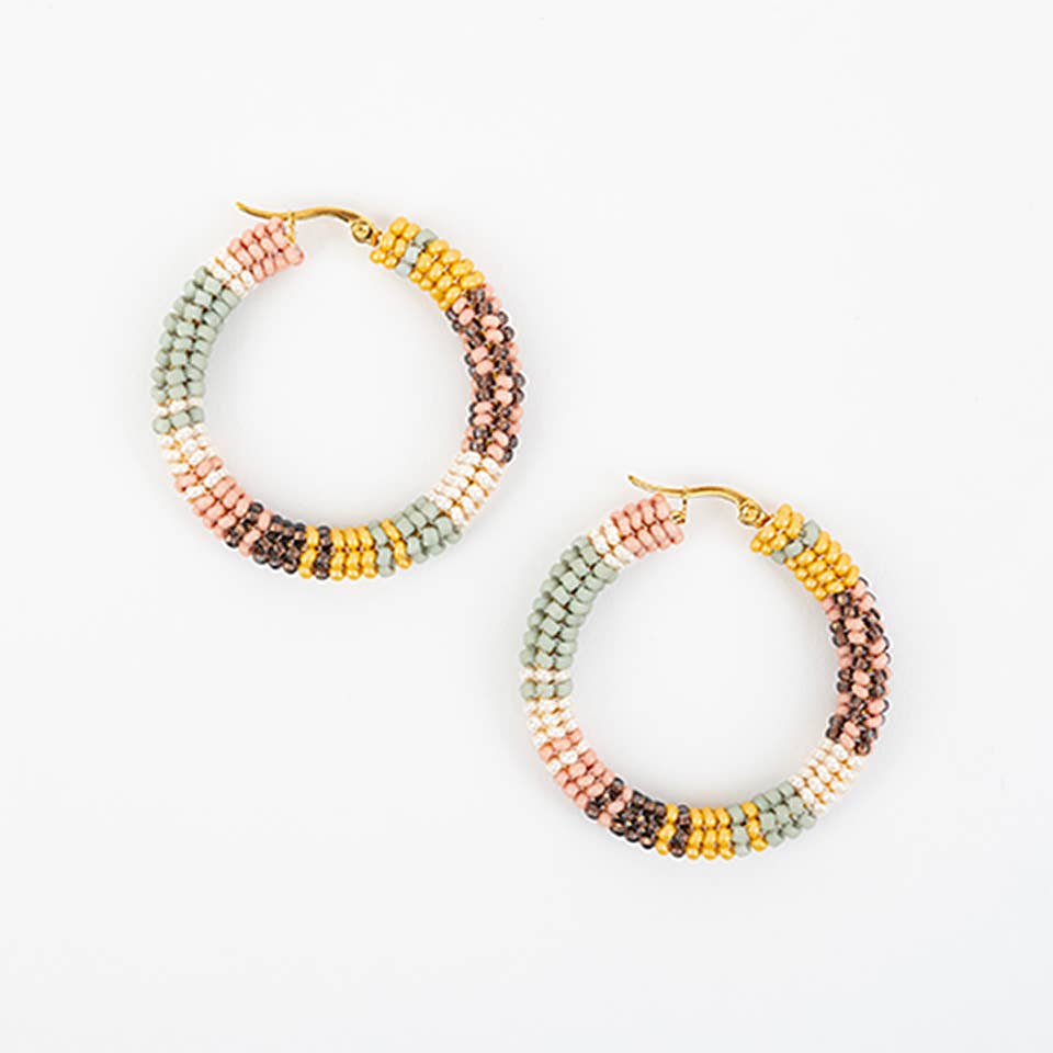 Patchwork Hoop Earrings