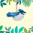 Felt Ornament Tuft Blue Jay