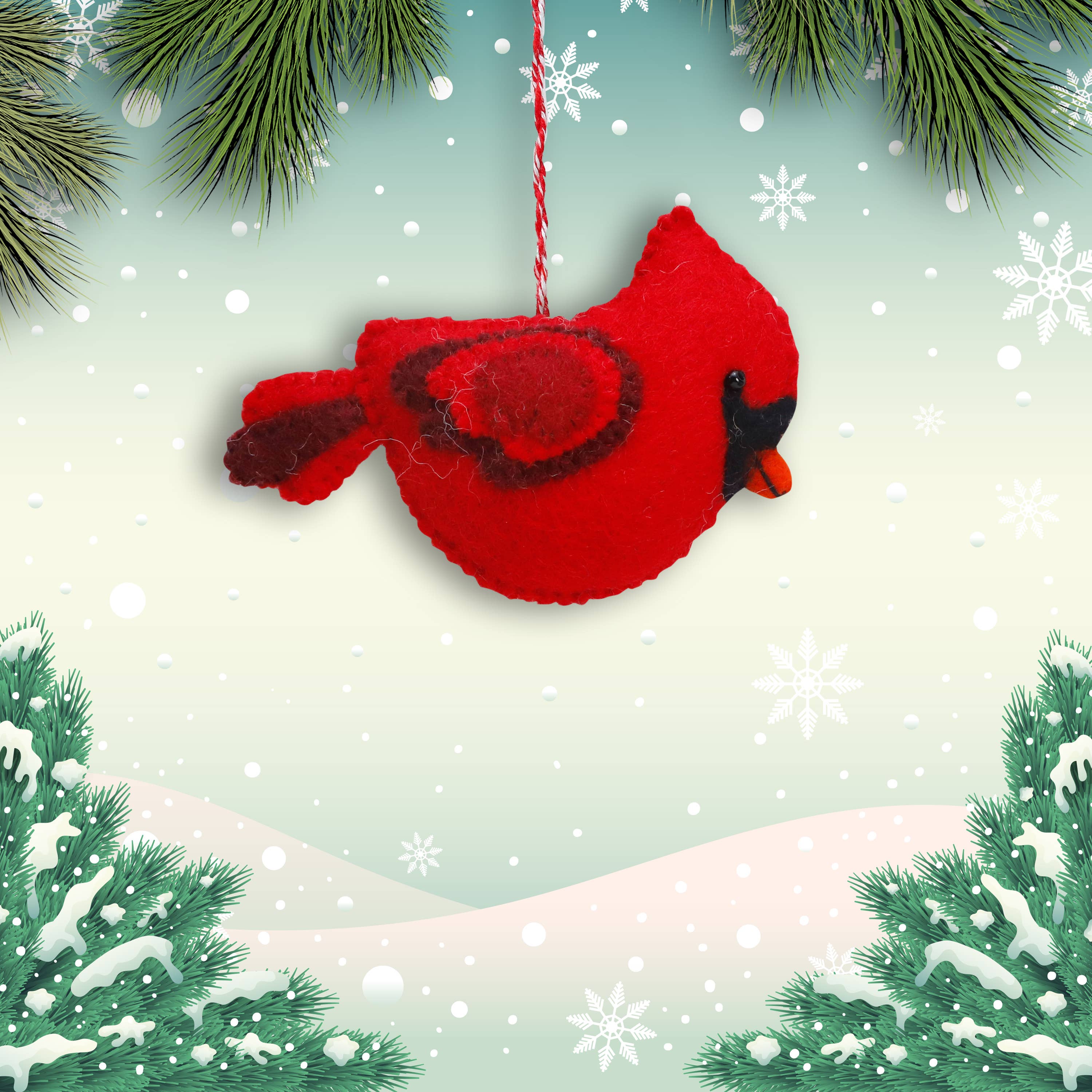 Felt Ornament Cardinal