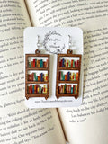 Bookshelf Reading Dangles, Book Earrings, Book Lover