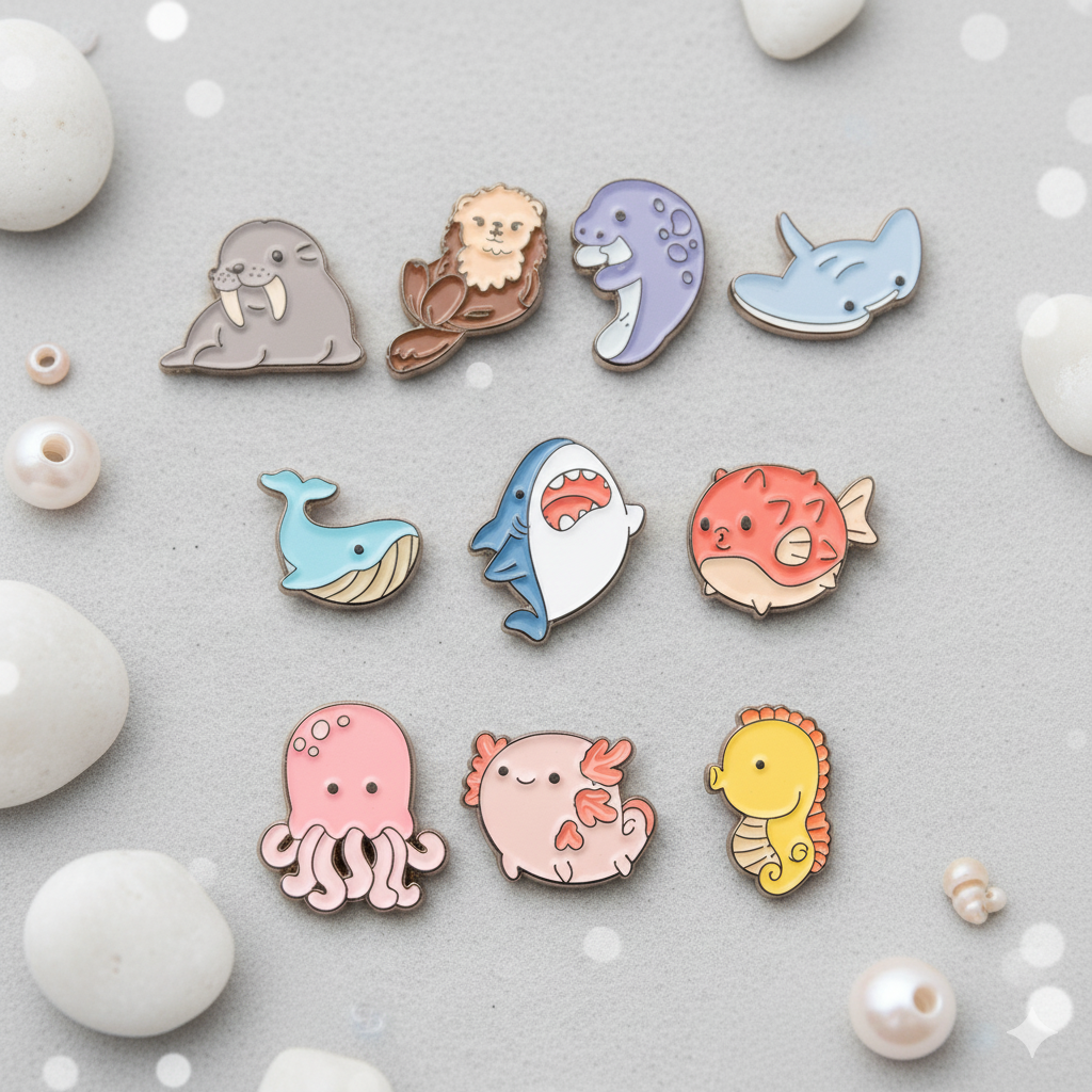 Sea Animals & Marine Enamel Pins, Marine Conservation