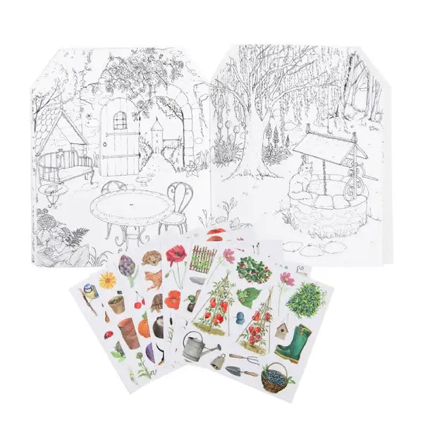 Box with 6 Coloring Books & Stickers - Explorer Theme