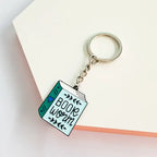 "Bookworm" Enamel Keychain – Perfect for Book Lovers