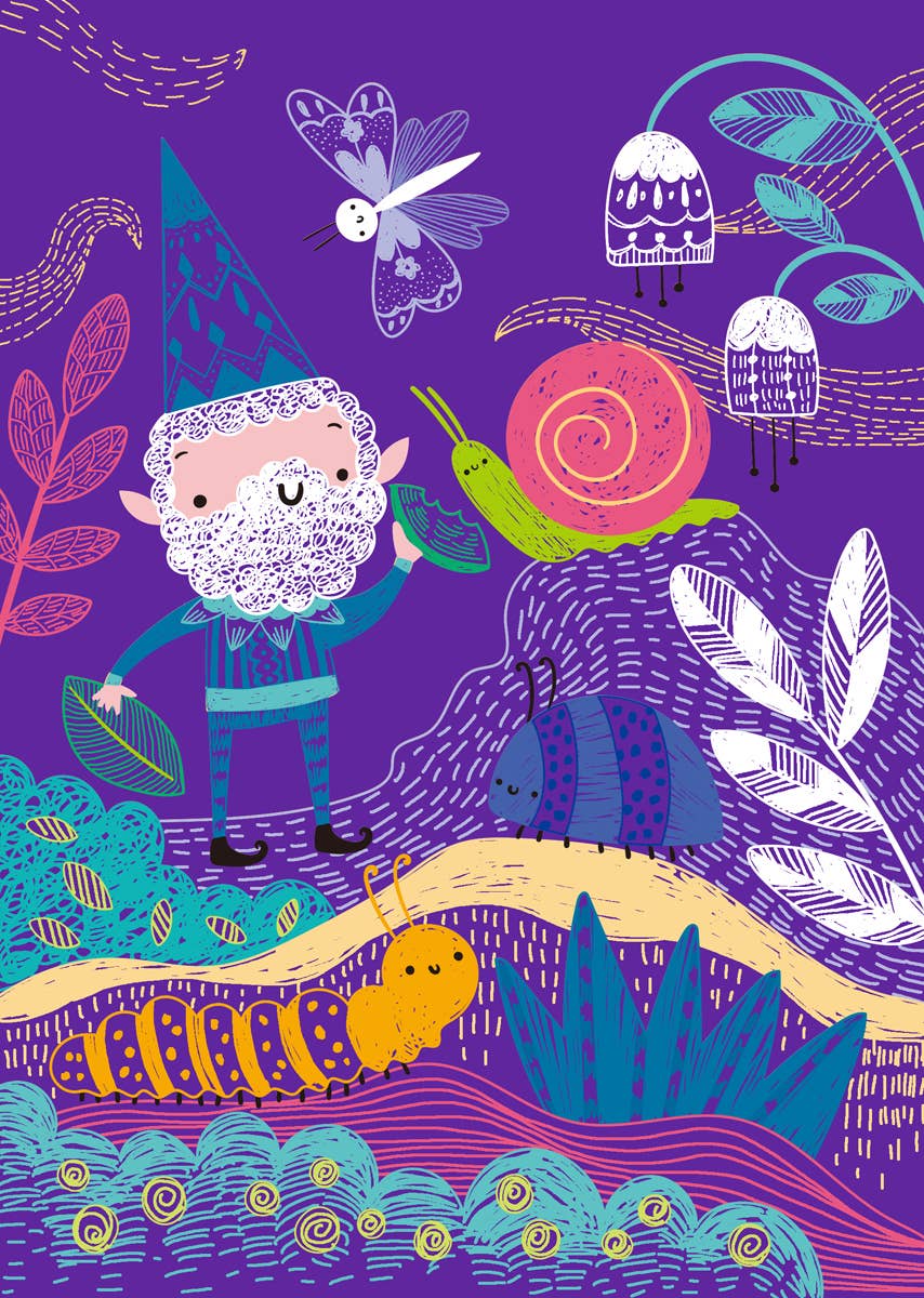 Avenir - Scratch Art Book Medium ELVES IN THE GARDEN