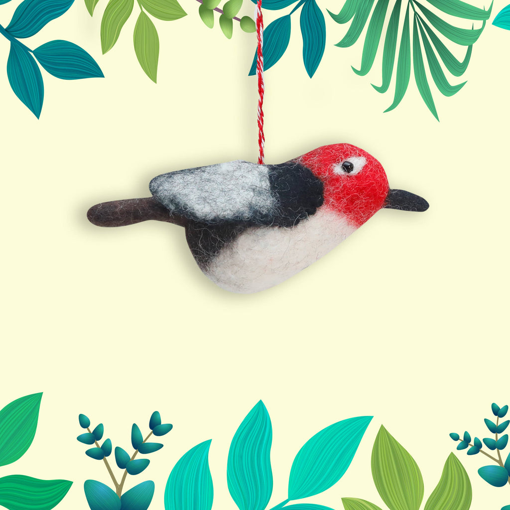 Felt Ornament Woodpecker