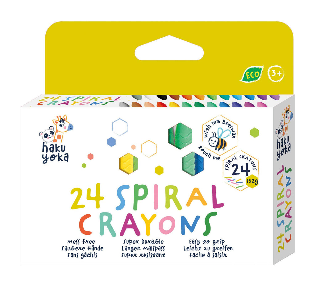 Haku Yoka - Spiral Crayons 24 COLORS