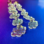 Iridescent Cloud Shimmer Statement Earrings