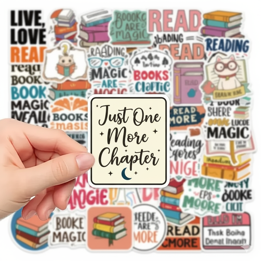 Book Lover Stickers – Reading Theme Packs (10/20/50/100)