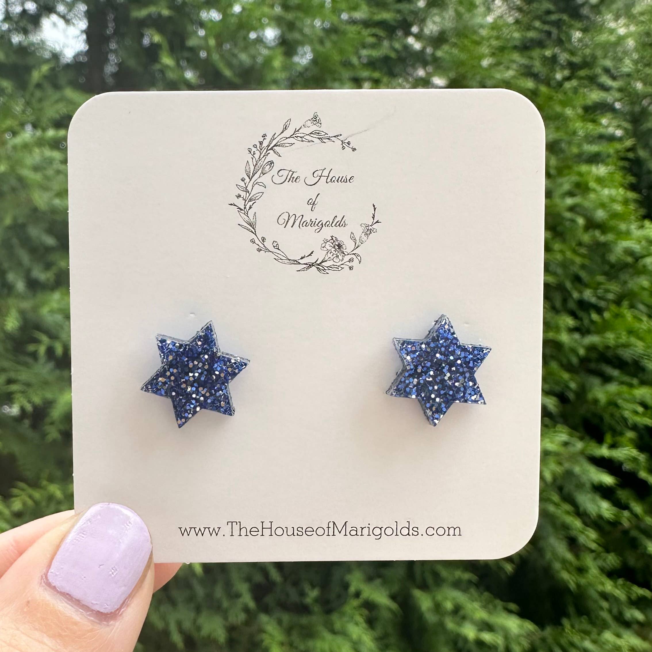 Star of David Studs, Jewish Earrings, Hanukkah Earrings