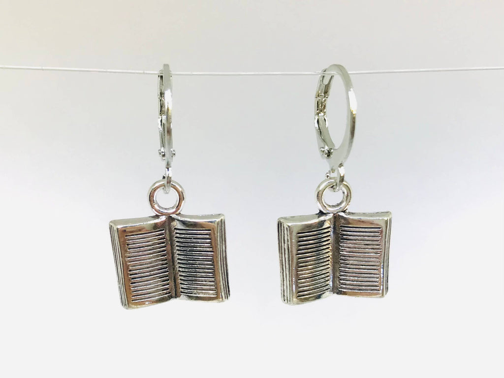 Open Book Earrings, Book Worm Nerd gift