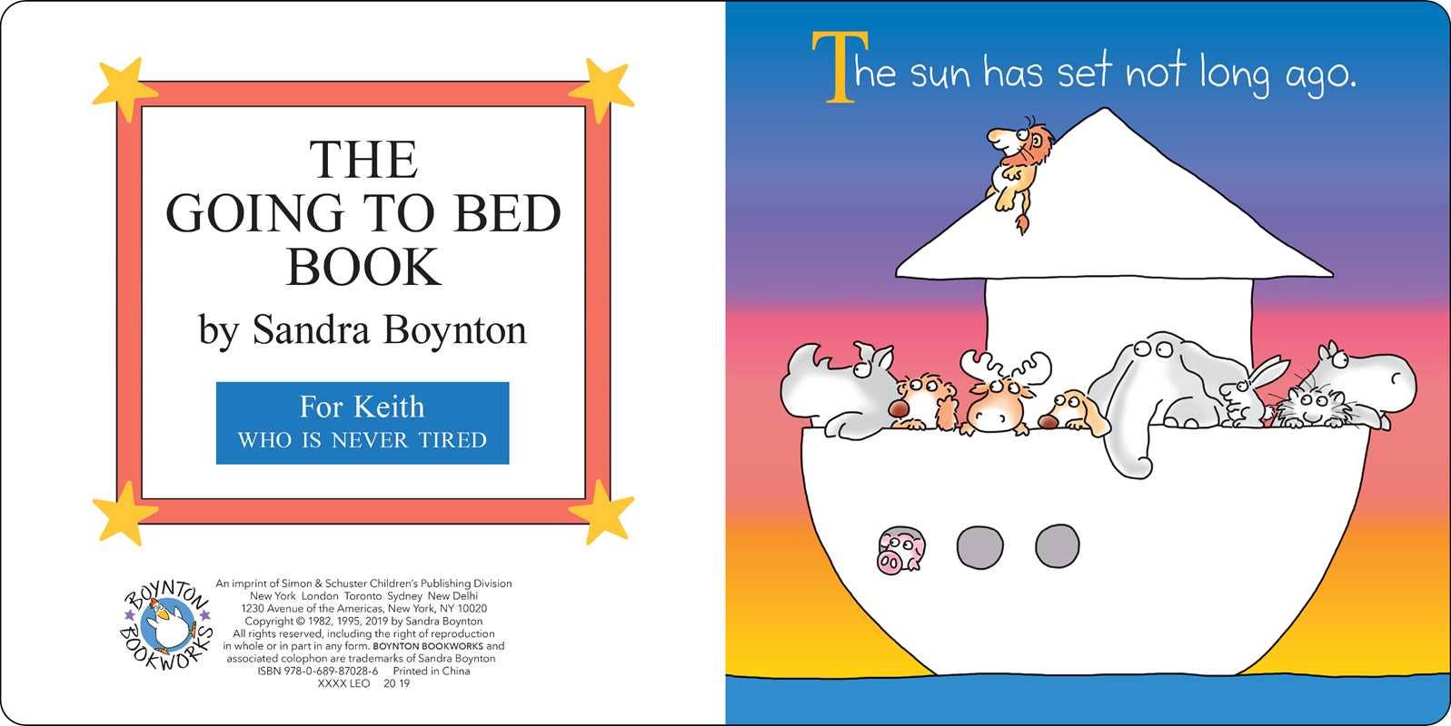 Going to Bed Book by Sandra Boynton