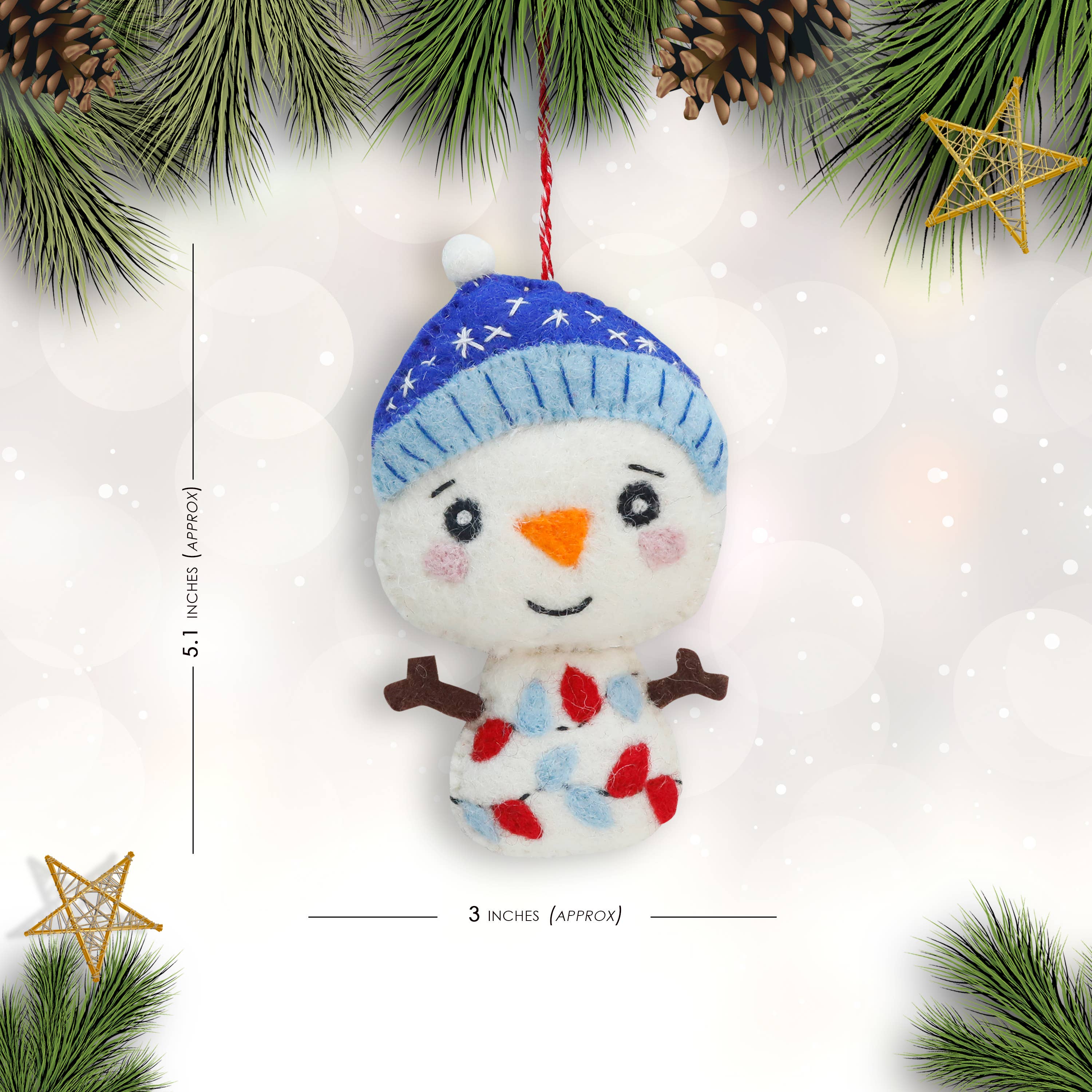 Felt Ornament Snowman