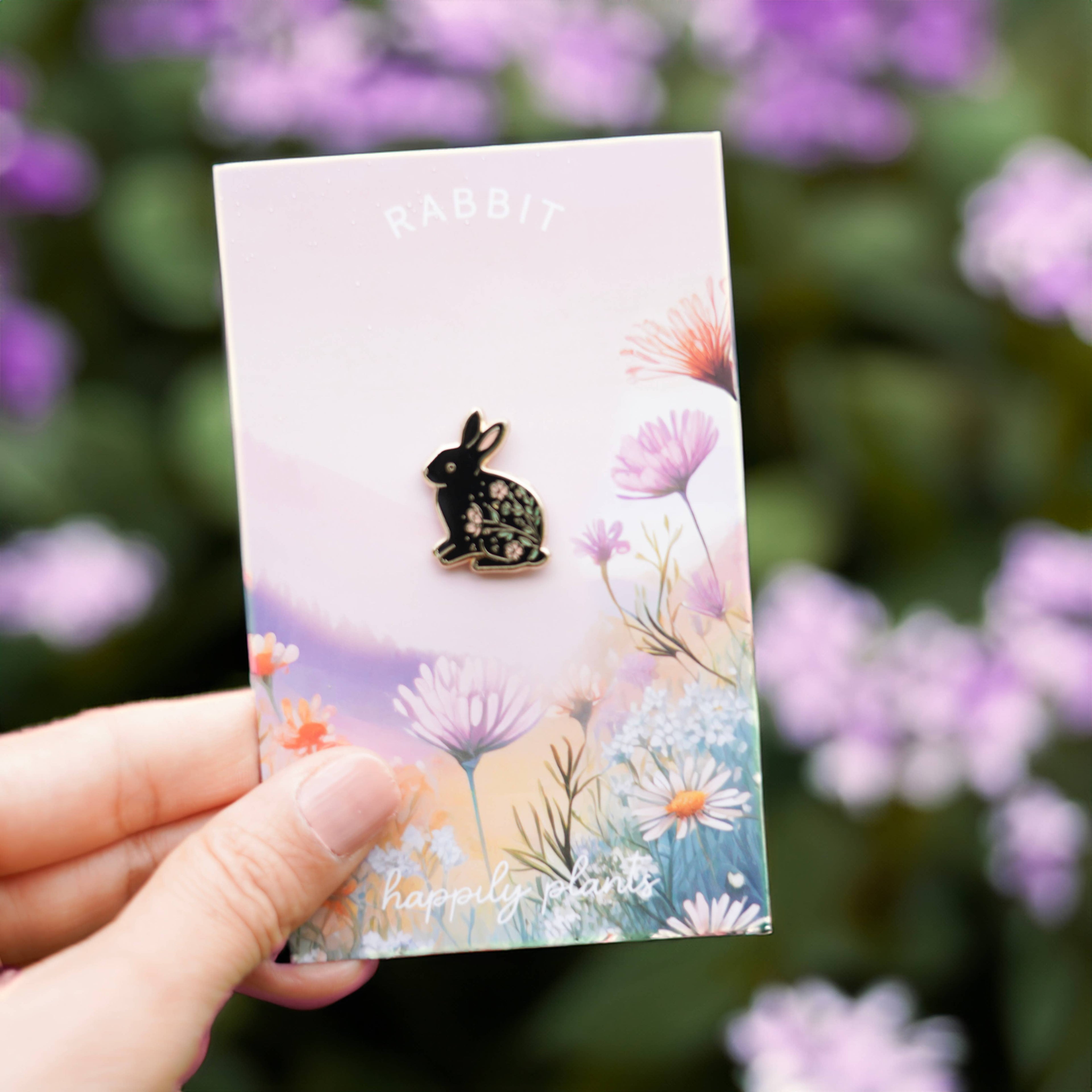 Rabbit Lapel Pin, Bunny Garden Wildlife Gifts