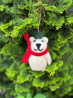 Felt Ornament Tuft Polar Bear
