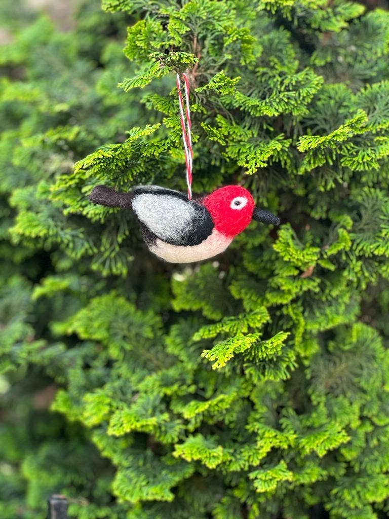 Felt Ornament Woodpecker