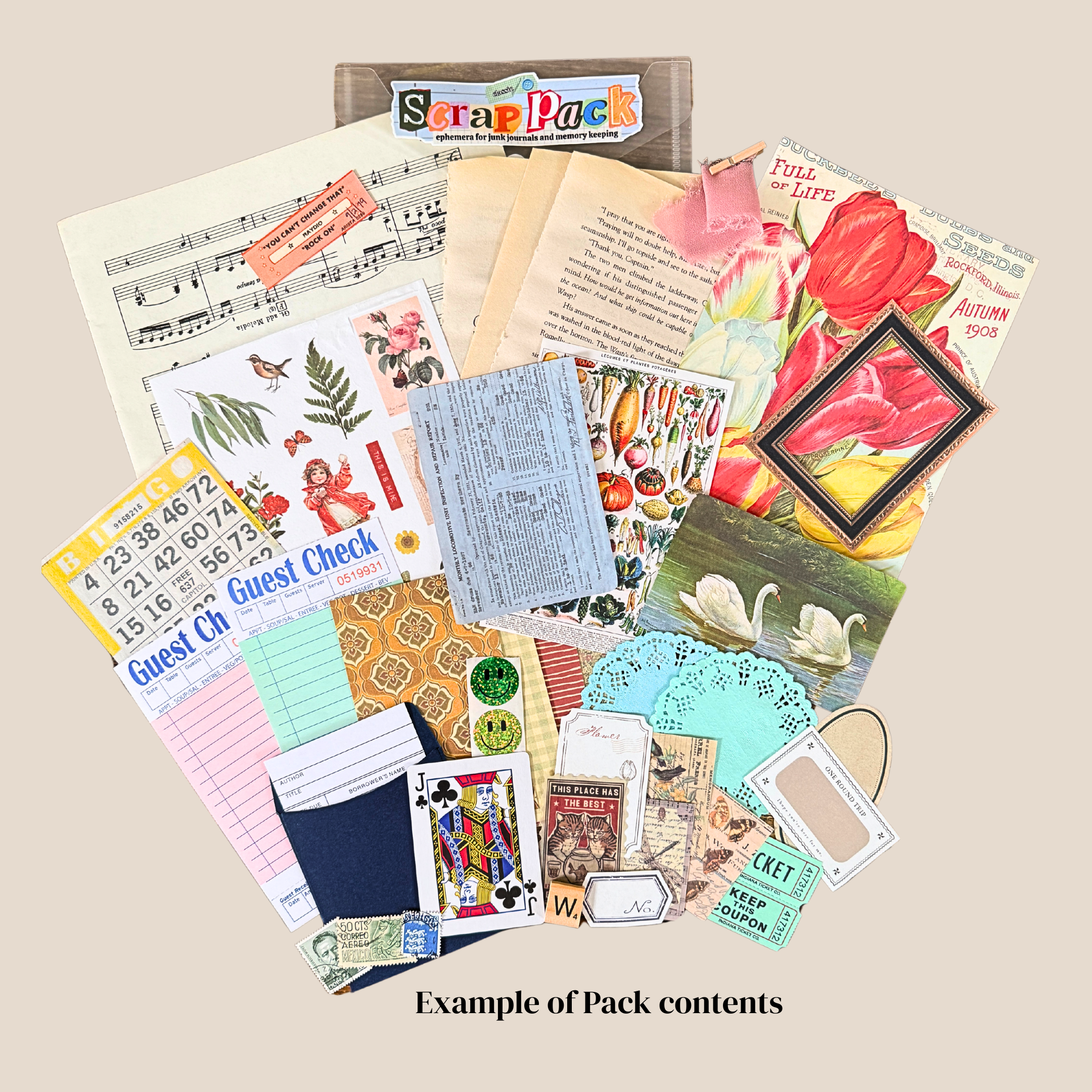 Junk Journal Scrap Pack | Classic Ephemera