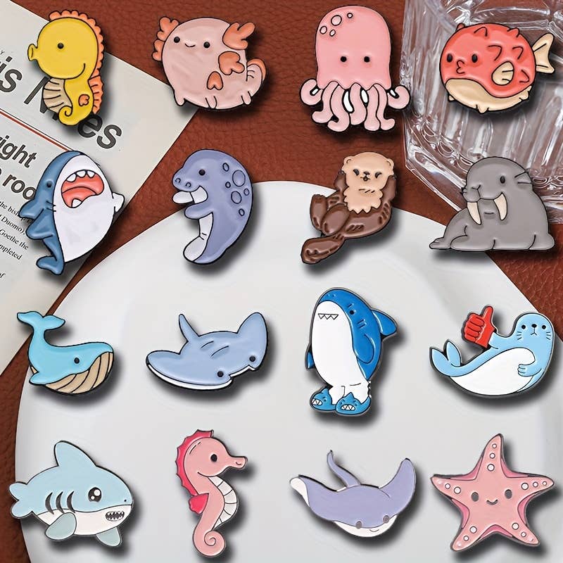 Sea Animals & Marine Enamel Pins, Marine Conservation