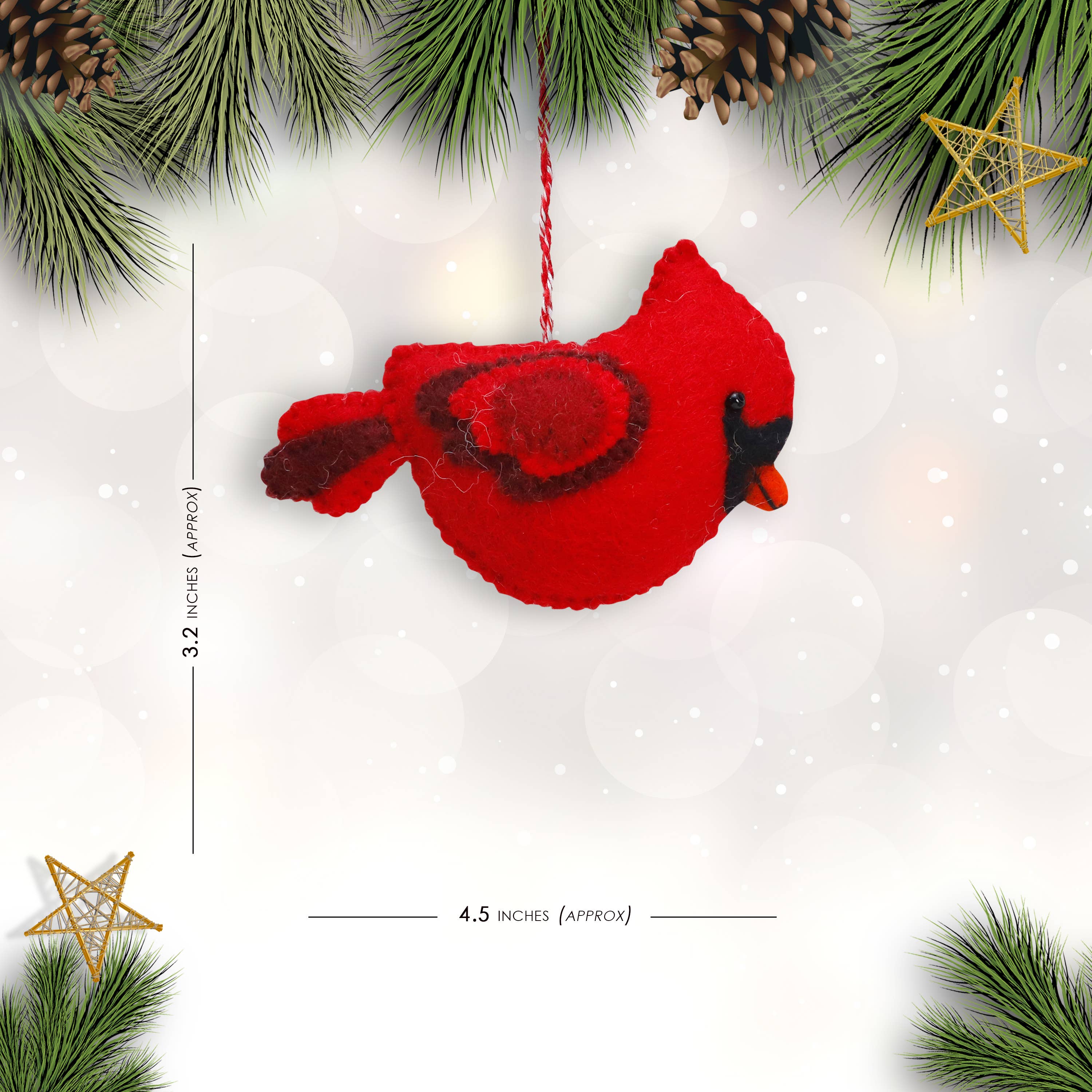Felt Ornament Cardinal