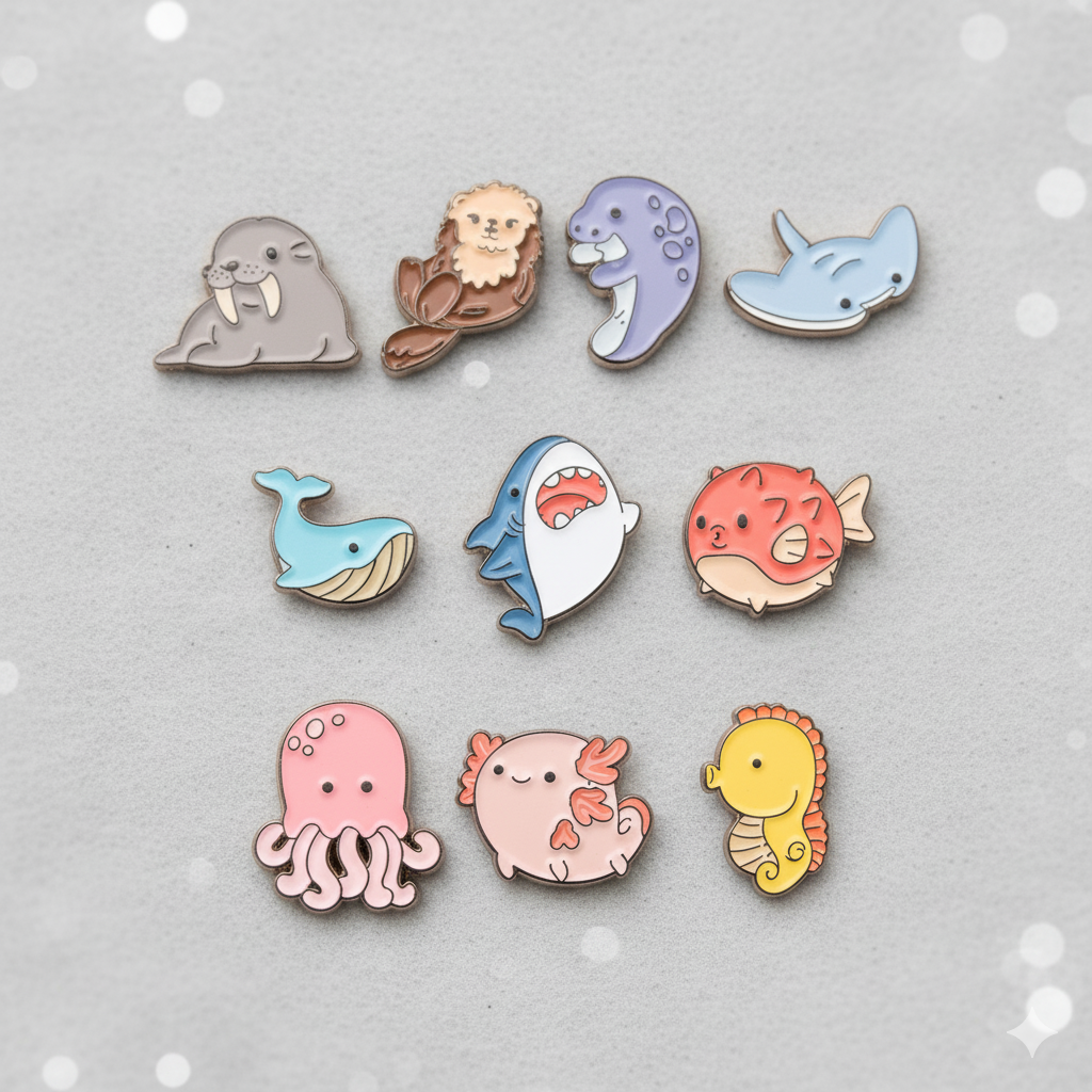 Sea Animals & Marine Enamel Pins, Marine Conservation