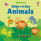 Slide And See Animals board book : Usborne