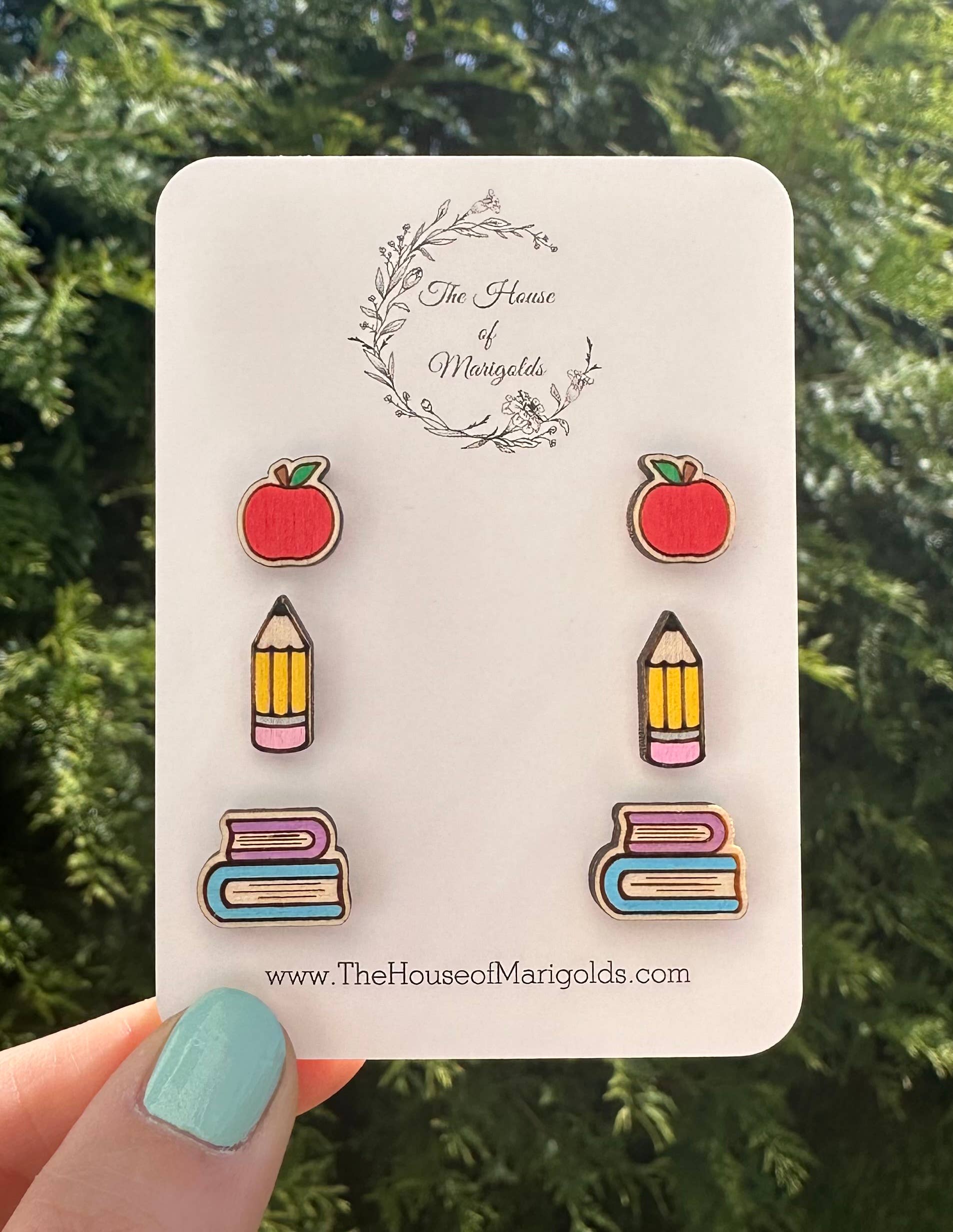 School Earrings, Teacher Earrings, Book Earrings, Writer