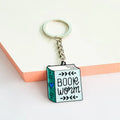 "Bookworm" Enamel Keychain – Perfect for Book Lovers