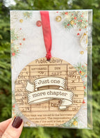 Book Ornament, Library Card Ornament