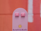 Open Book Tiny Stud Earrings