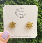 Star of David Studs, Jewish Earrings, Hanukkah Earrings