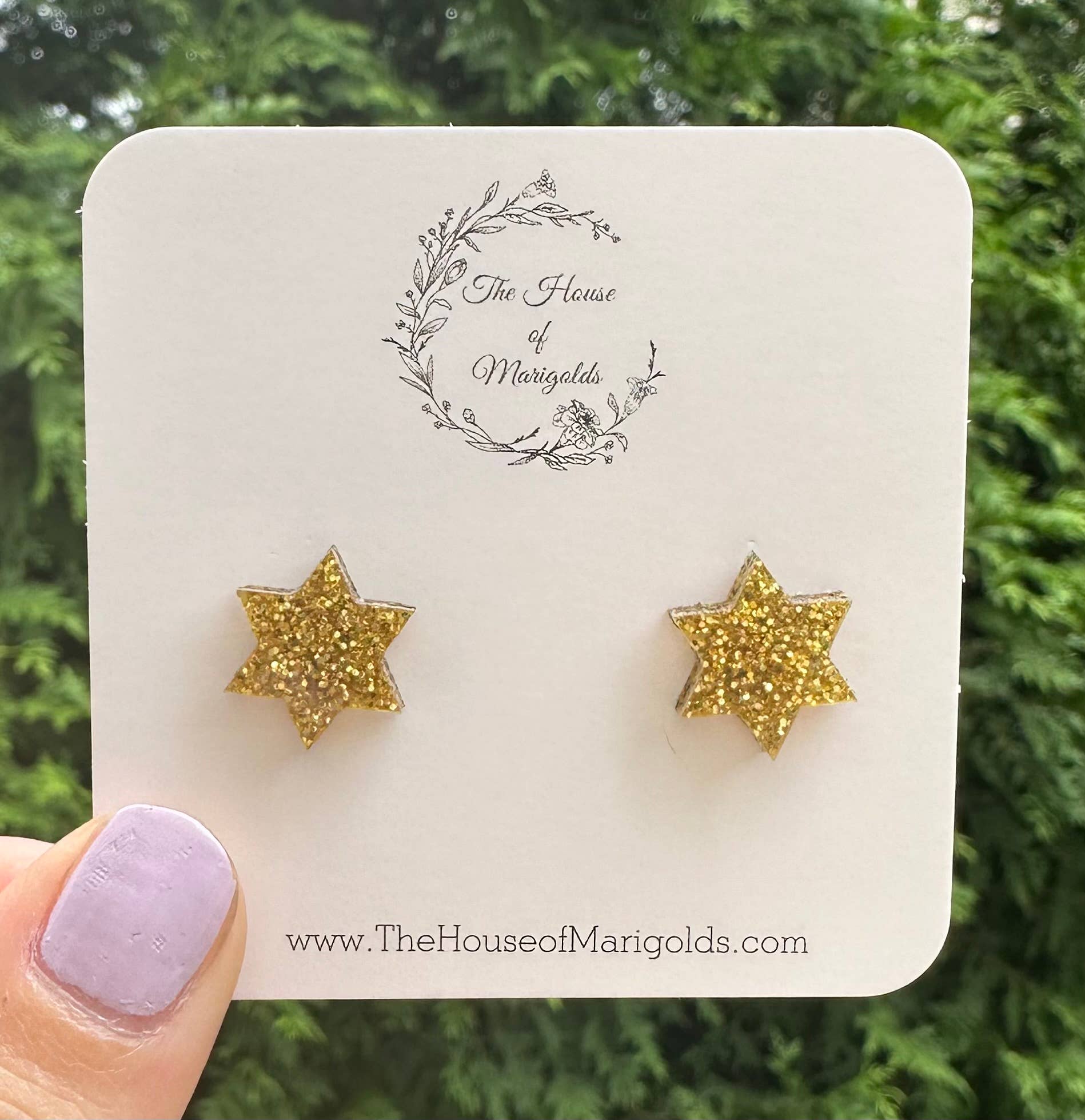 Star of David Studs, Jewish Earrings, Hanukkah Earrings