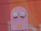 Open Book Tiny Stud Earrings
