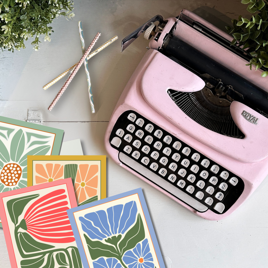 Floral Block Print Blank Cards | Boxed Set